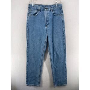 CARHARTT Jeans Mens 34x34 Relaxed Fit Straight Leg 5 Pocket Denim Cotton Blue